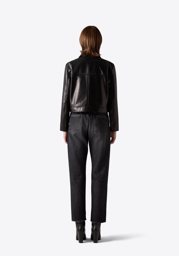 Blk Dnm LEATHER JACKET 74 BLACK