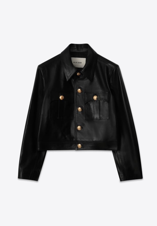 Blk Dnm LEATHER JACKET 74 BLACK