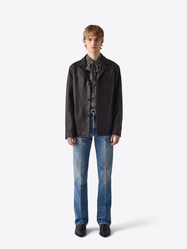 blk dnm LEATHER JACKET 75 BLACK