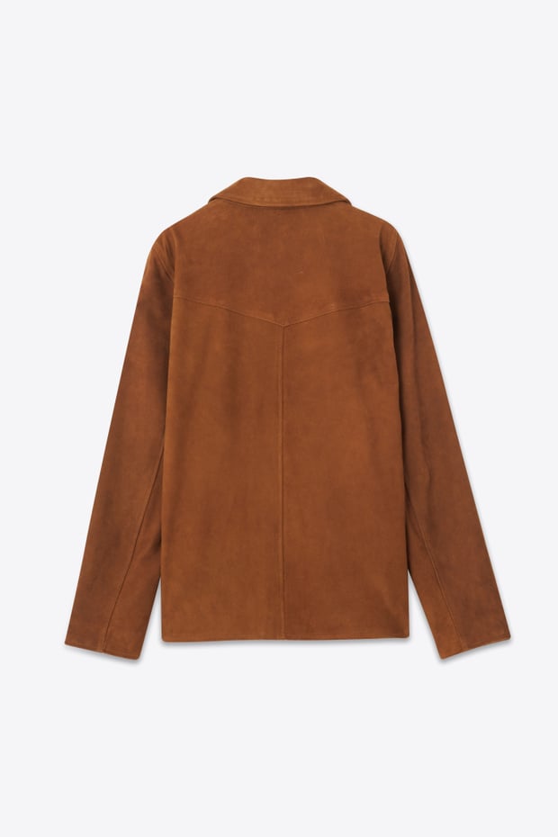 Blk Dnm LEATHER JACKET 75 BROWN