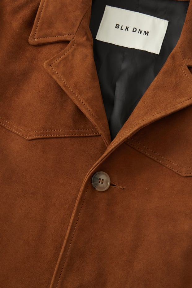 Blk Dnm LEATHER JACKET 75 BROWN