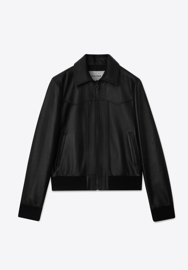 Blk Dnm LEATHER JACKET 77 BLACK