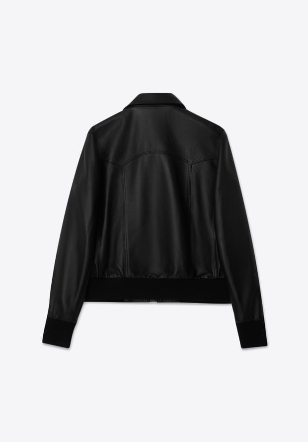 Blk Dnm LEATHER JACKET 77 BLACK