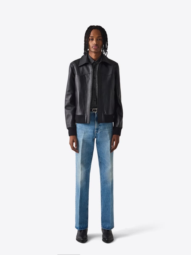 blk dnm LEATHER JACKET 77 BLACK