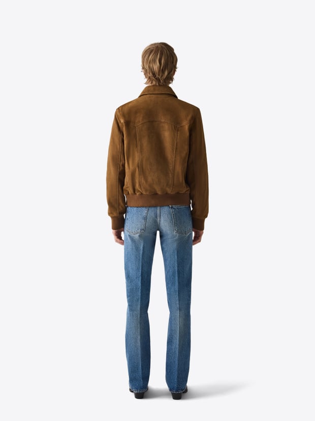 Blk Dnm LEATHER JACKET 77 BROWN