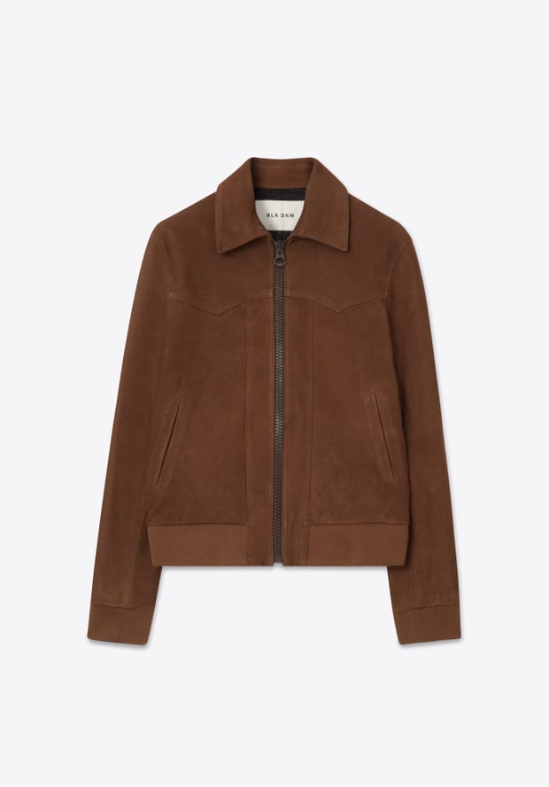 Blk Dnm LEATHER JACKET 77 BROWN