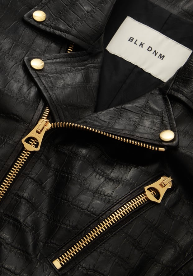 Blk Dnm LEATHER JACKET 88 BLACK CROCO