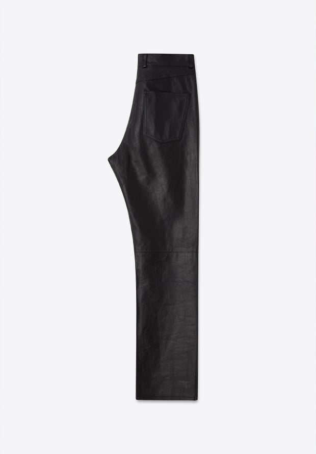 Blk Dnm LEATHER PANT 55 BLACK