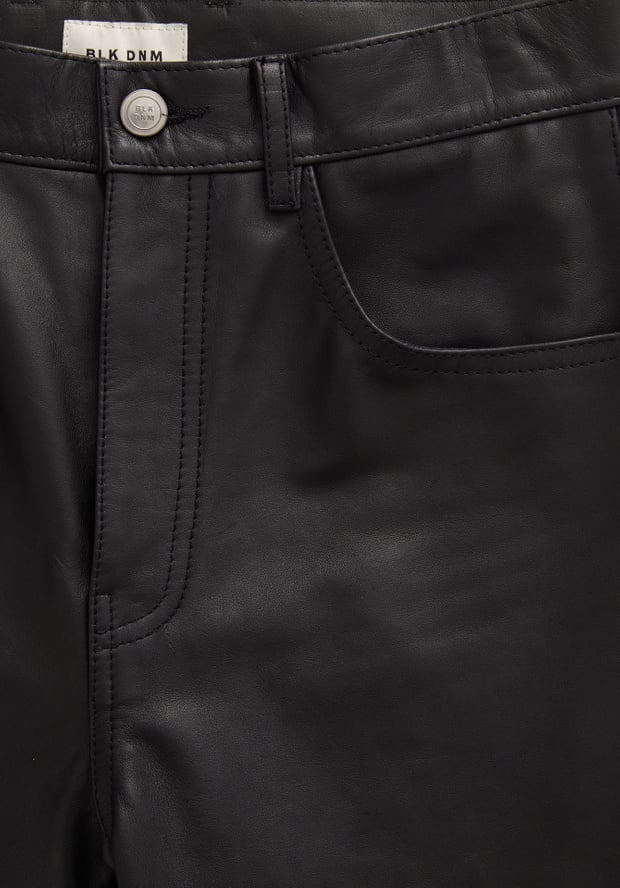 Blk Dnm LEATHER PANT 55 STUDDED BLACK