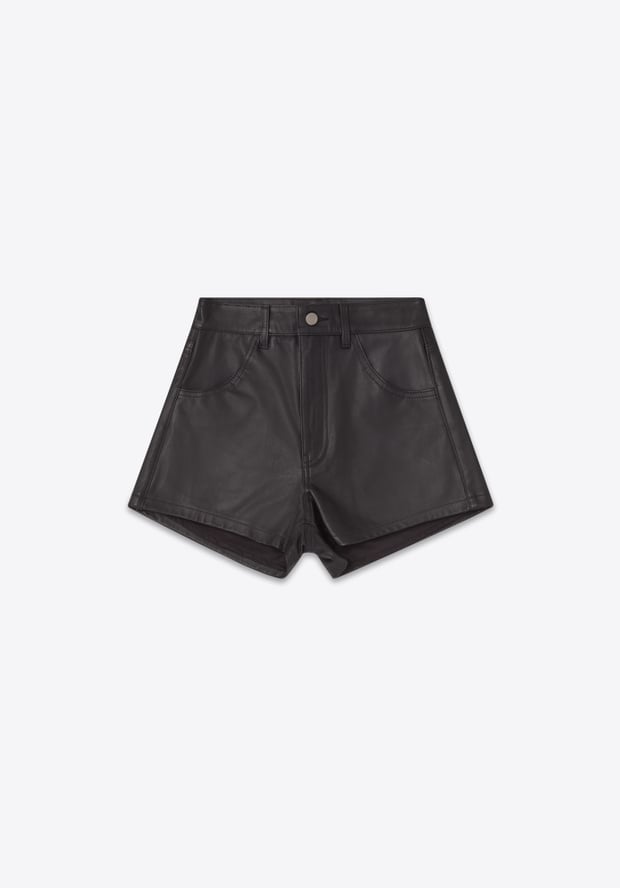 Blk Dnm LEATHER SHORTS 72 BLACK