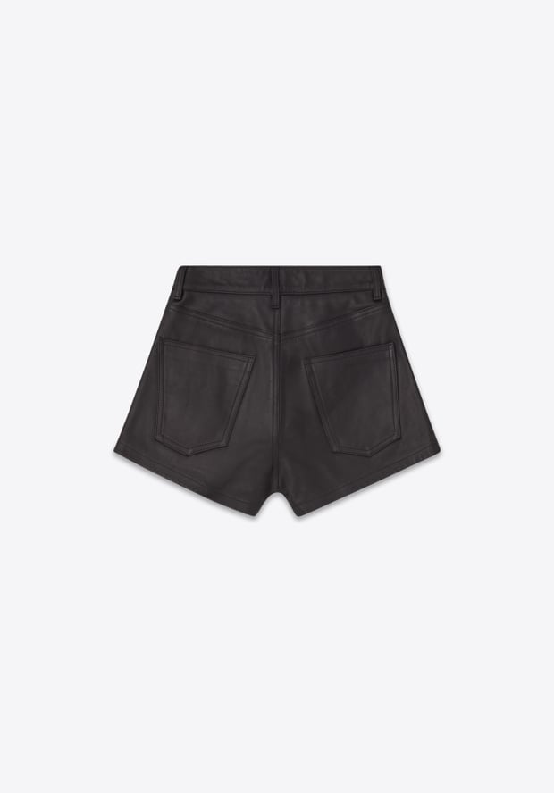 Blk Dnm LEATHER SHORTS 72 BLACK