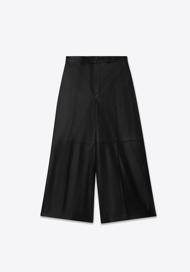 Blk Dnm LEATHER TROUSER 72 BLACK
