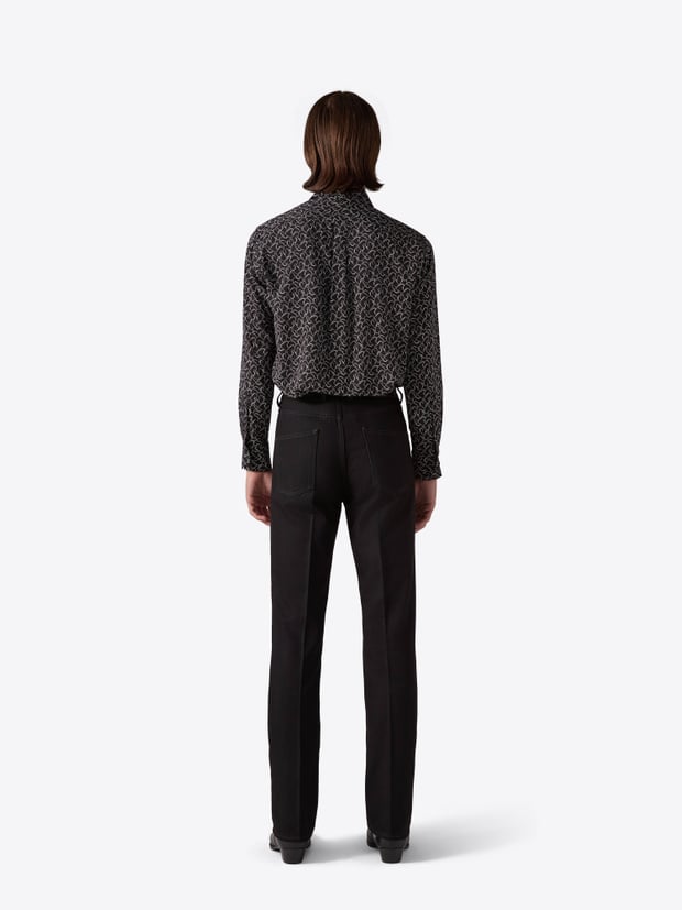 Blk Dnm SHIRT 01 BLACK DOTTED WAVE