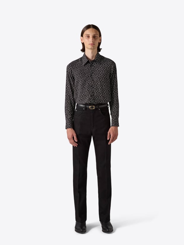 blk dnm SHIRT 01 BLACK DOTTED WAVE