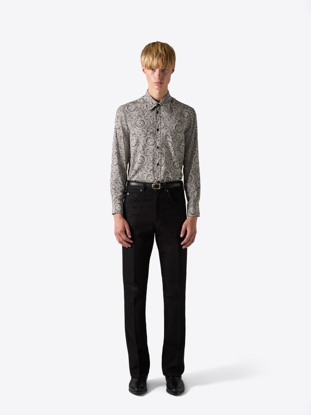 blk dnm SHIRT 01 BLACK PAISLEY