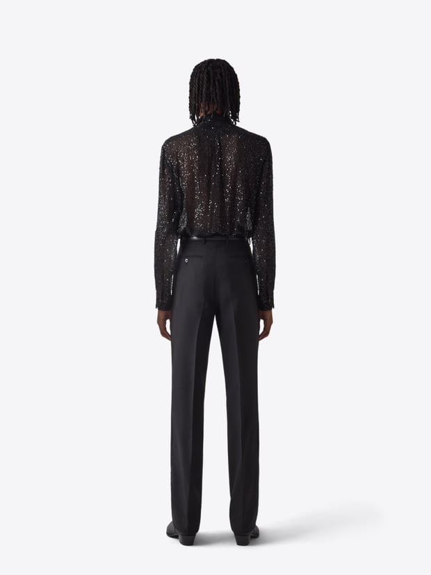 Blk Dnm SHIRT 01 BLACK SEQUINS