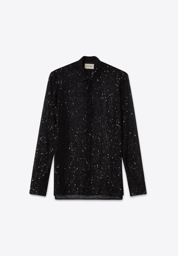 Blk Dnm SHIRT 01 BLACK SEQUINS