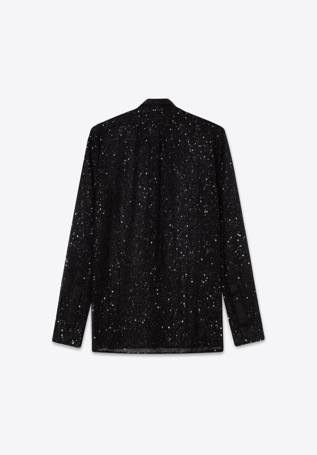 Blk Dnm SHIRT 01 BLACK SEQUINS