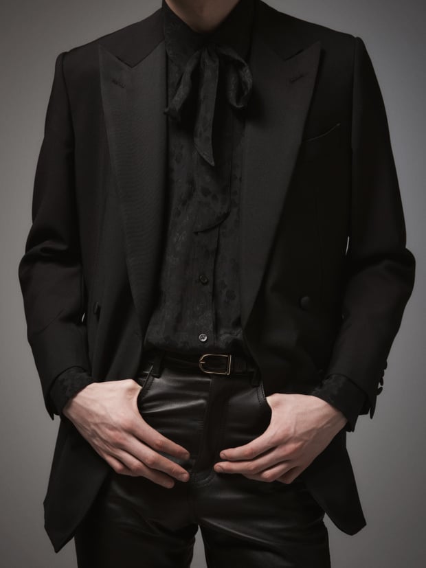 Blk Dnm SHIRT 11 BLACK JACQUARD