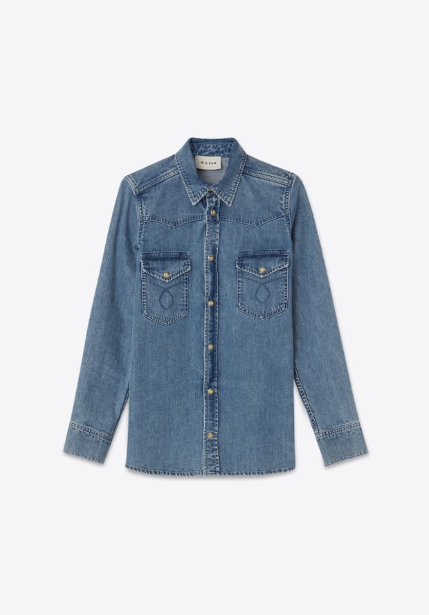 Blk Dnm SHIRT 16 MID INDIGO