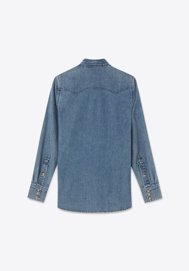 Blk Dnm SHIRT 16 MID INDIGO