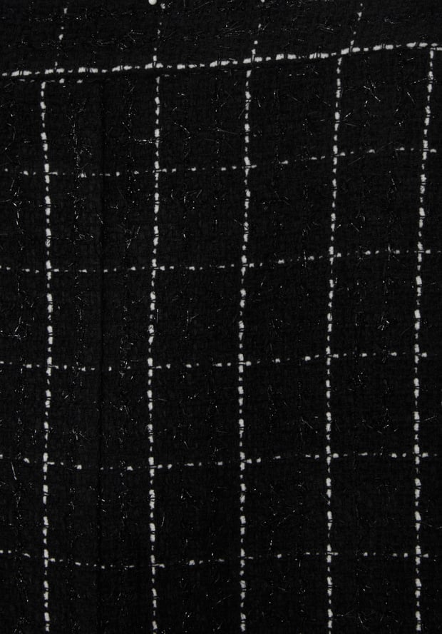 Blk Dnm SKIRT 76 BLACK BOUCLÉ CHECK