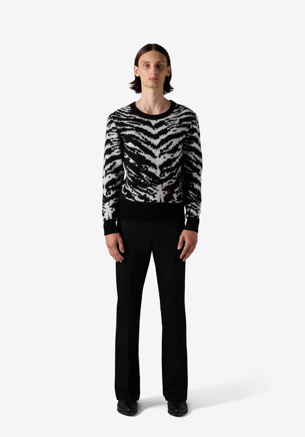 blk dnm SWEATER 03 ZEBRA JAQCUARD