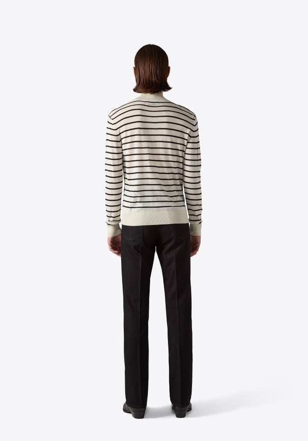 Blk Dnm SWEATER 71 BLACK WHITE STRIPE