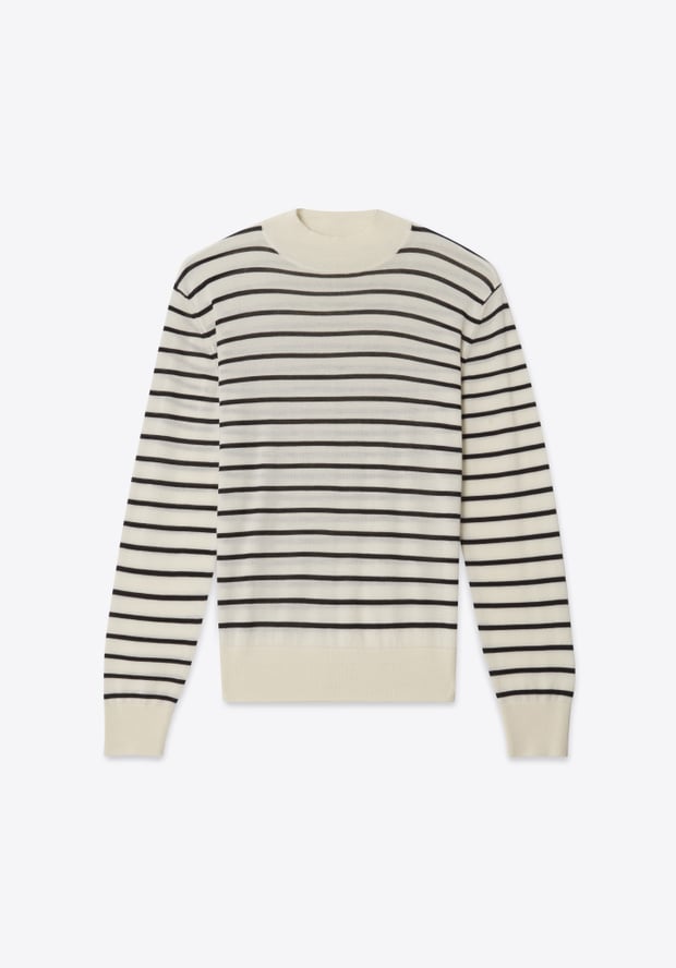 Blk Dnm SWEATER 71 BLACK WHITE STRIPE