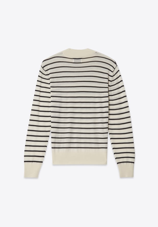 Blk Dnm SWEATER 71 BLACK WHITE STRIPE