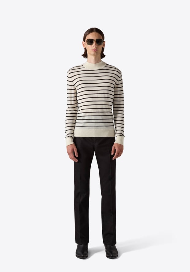 blk dnm SWEATER 71 BLACK WHITE STRIPE