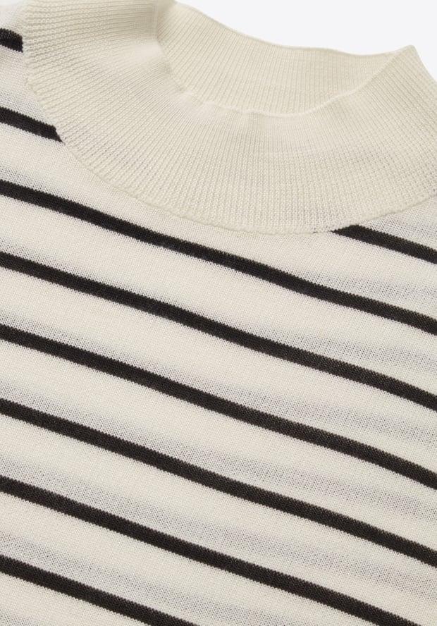 Blk Dnm SWEATER 72 BLACK WHITE STRIPE