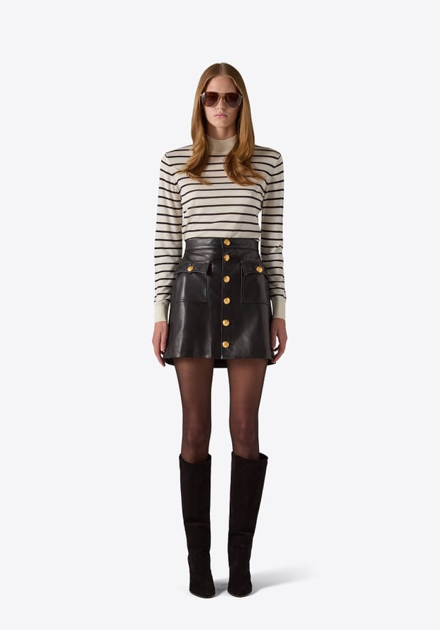 blk dnm SWEATER 72 BLACK WHITE STRIPE