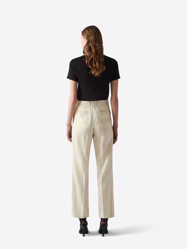 Blk Dnm TROUSER 52 CREAM FLANNEL