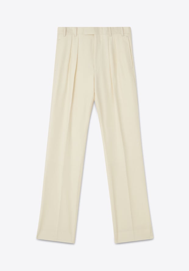Blk Dnm TROUSER 52 CREAM FLANNEL