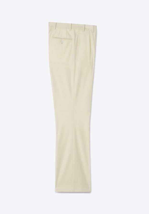 Blk Dnm TROUSER 52 CREAM FLANNEL