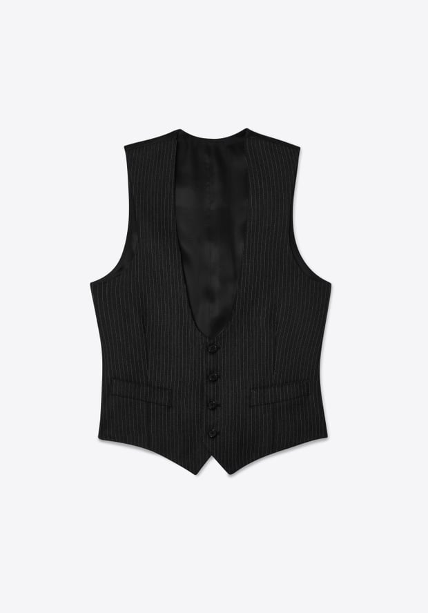 Blk Dnm VEST 77 ANTHRACITE PINTSTRIPE