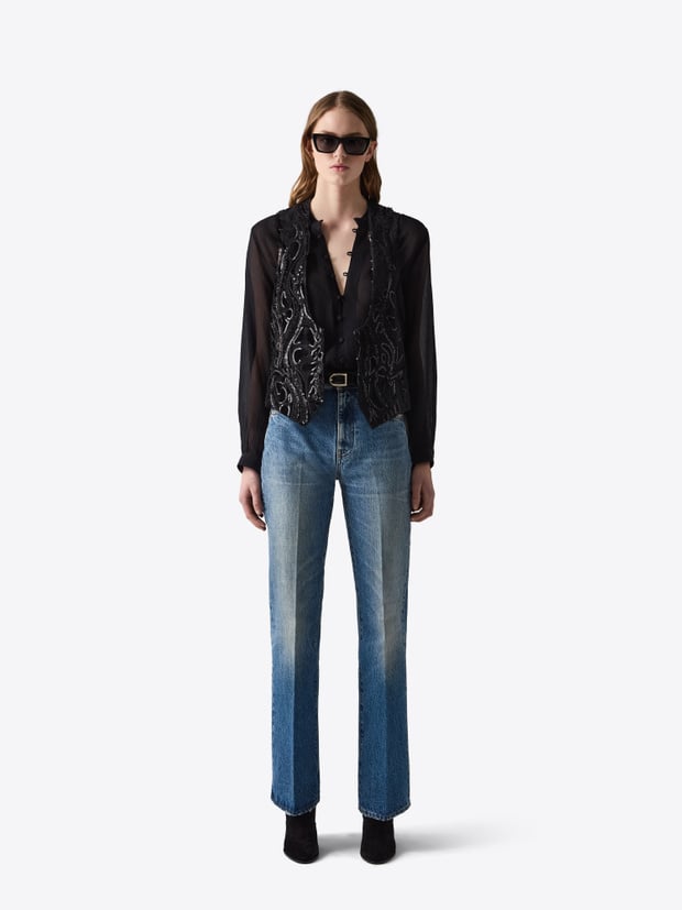 blk dnm VEST 78 BLACK VELVET