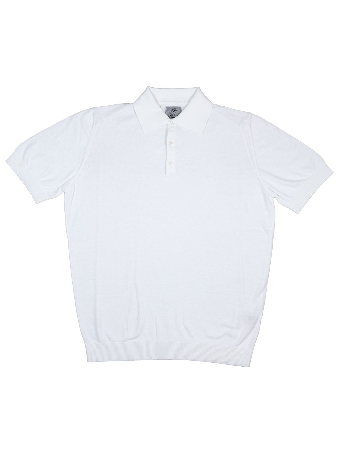 bl'ker Men's Polo Tricot White