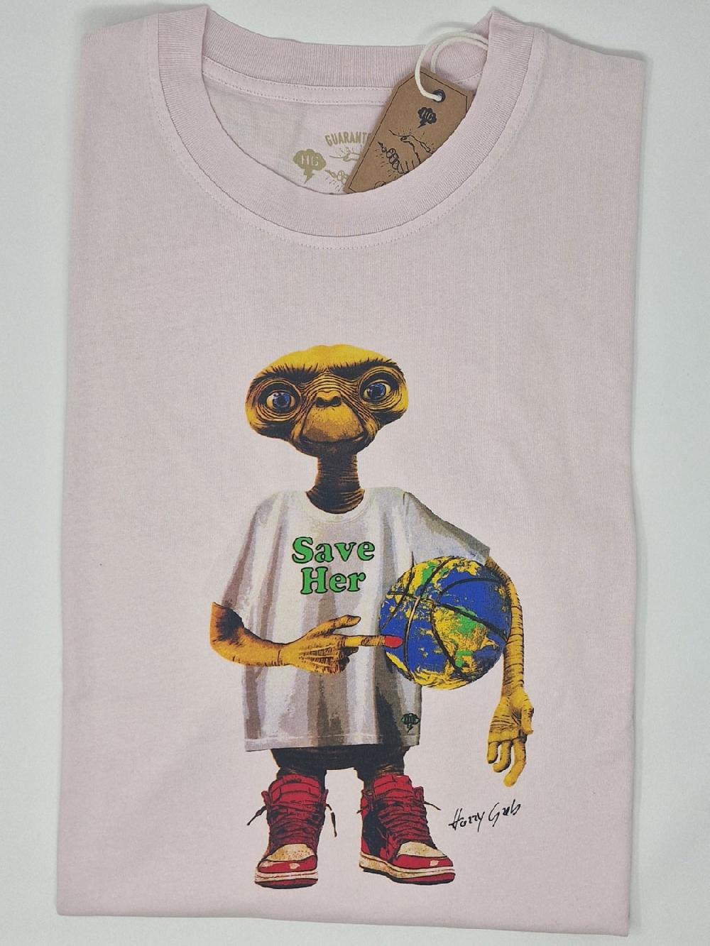 Bl'ker Men's T-shirt Graphic Save Her Pink