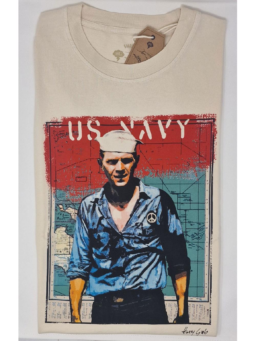 bl'ker Men's T-shirt Graphic Steve Milk