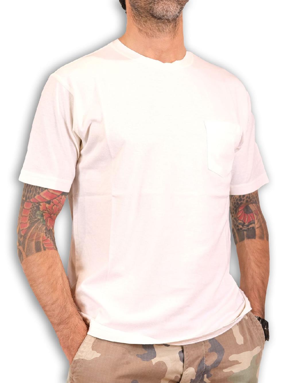 Bl'ker Men's T-shirt MC Linen And Cotton White