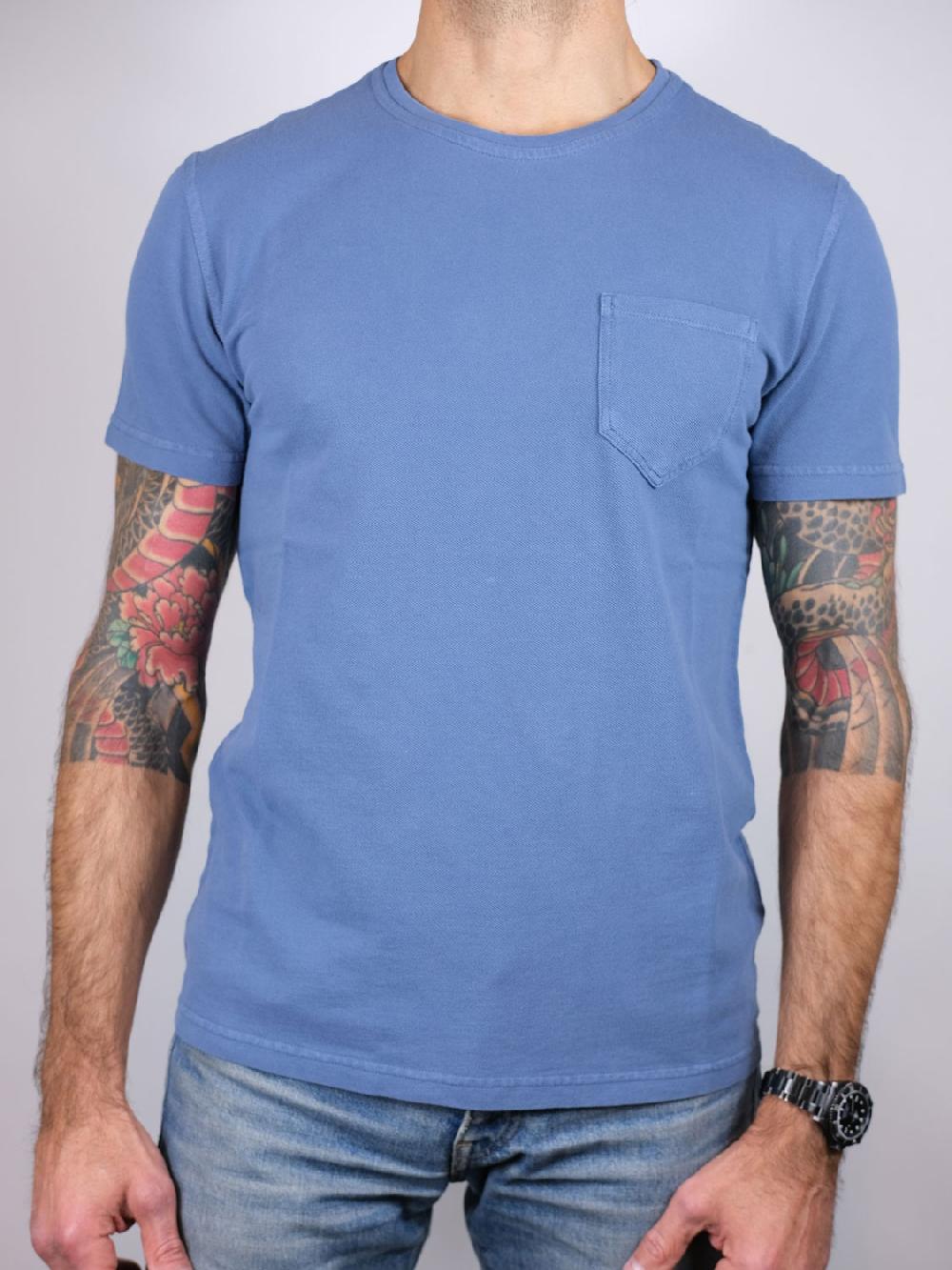 bl'ker Men's T-shirt Orchard Piquet Royal