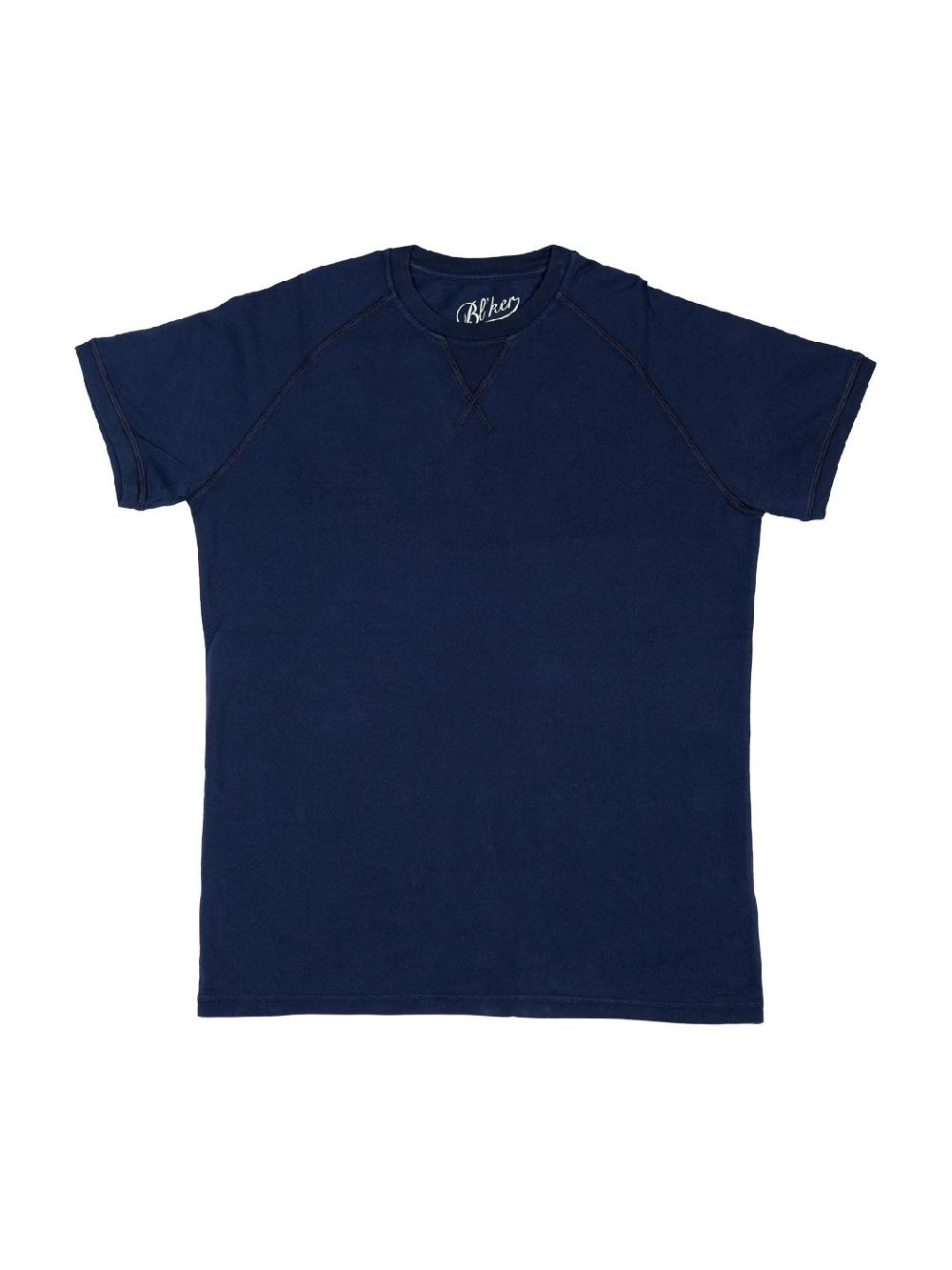bl'ker Men's T-shirt Salem Raglan Piquet Navy