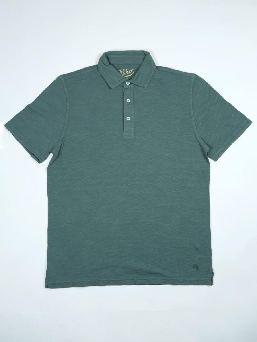 bl'ker Men's Polo Staten Island Fiammata without pocket White