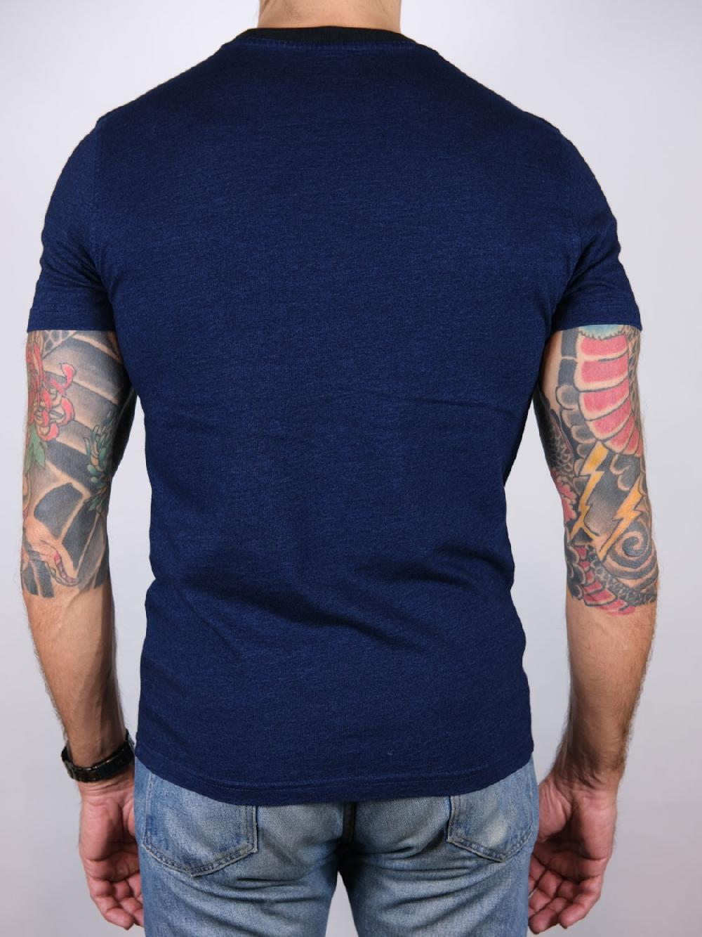 Bl'ker Men's T-shirt M/C Ringer Indigo Jersey Indigo