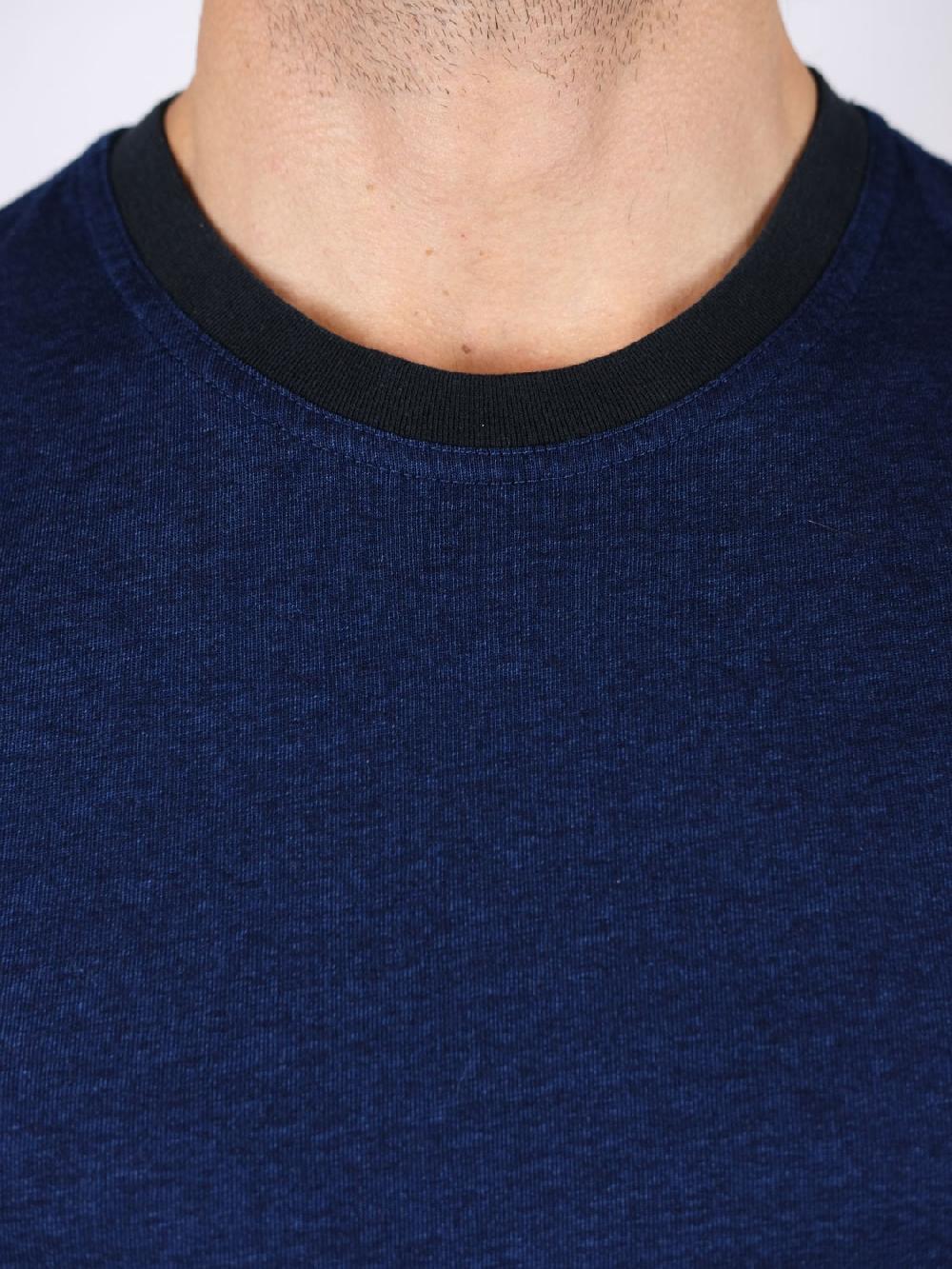 Bl'ker Men's T-shirt M/C Ringer Indigo Jersey Indigo