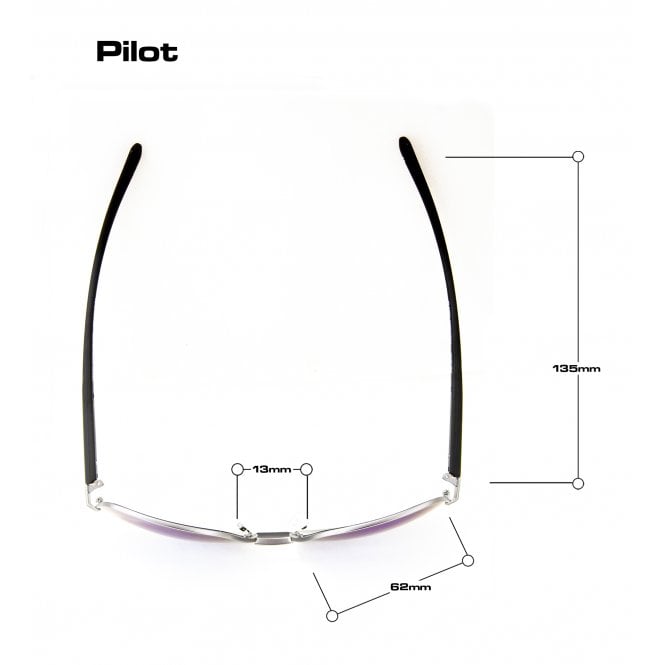 Bloc Eyewear Bloc Pilot FB450 Matt Gun/Matt Black Blue Mirror Category 3