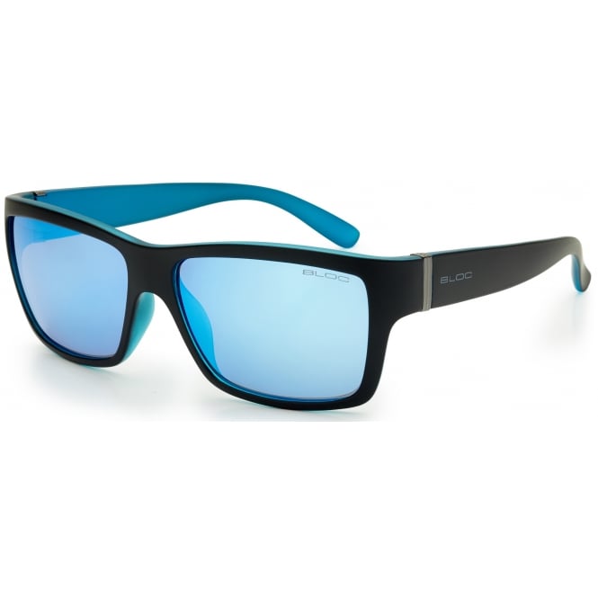 bloc eyewear Bloc Riser XPB1 MATT BLACK WITH BLUE POLARISED MIRROR
