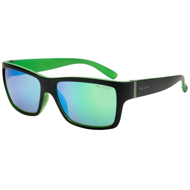 bloc eyewear Bloc Riser XPG1 MATT BLACK WITH POLARISED GREEN MIRROR